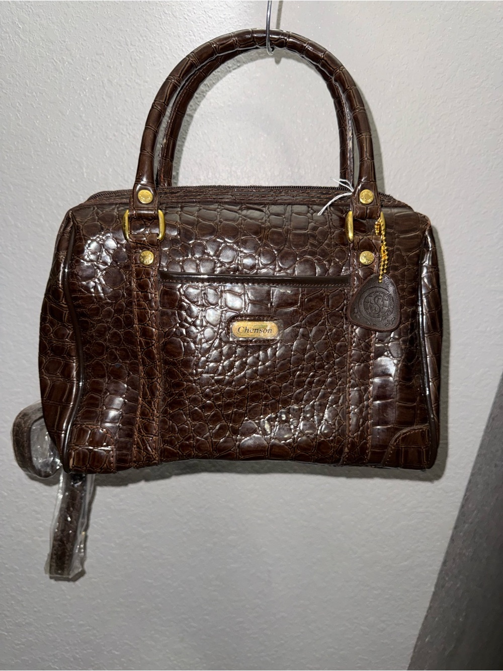 Vintage Chenson crocodile-embossed handbags